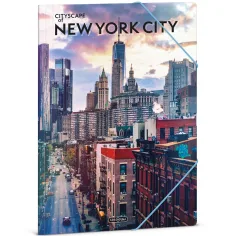 Ars Una: Cityscape - New York mapa z elastiko, format A4
