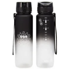 Ars Una: Črno-bela BPA-free motivacijska steklenica 1000ml slika 2