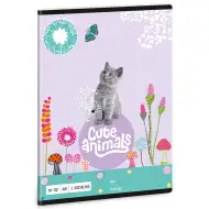 Ars Una: Cute Animals - Kitten zvezek z linijami za 2. razred A/5