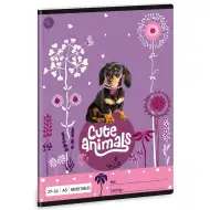 Ars Una: Cute Animals - Puppy zvezek s kvadratki A/5
