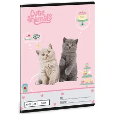 Ars Una: Cute Animals - Tea Party nečrtan zvezek A5 20-32
