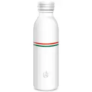 Ars Una: Flag-bela dvostenska kovinska steklenica 600 ml