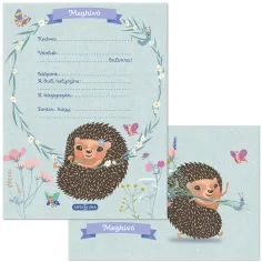 Ars Una: Fresh Flowers komplet 10 vabil z motivom ježka in kuvertami