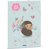 Ars Una: Fresh flowers, mapa z elastiko z motivom ježka, velikost A4