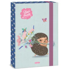 Ars Una: Fresh flowers škatla za zvezke A4 z motivom ježka