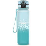 Ars Una: Ice mat steklenica za vodo v beli in svetlomodri barvi z barvnim prelivom, brez BPA, 600 ml