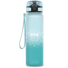 Ars Una: Ice mat steklenica za vodo v beli in svetlomodri barvi z barvnim prelivom, brez BPA, 600 ml