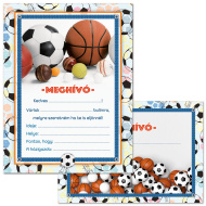 Ars Una: Komplet 10 vabil z motivom žoge in ovojnicami