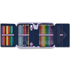 Ars Una: Navy bloom cvetlična zložljiva napolnjena peresnica 12,8x19,3x3,6 cm slika 2