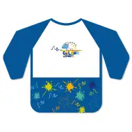 Ars Una: Nepremočljiv slikarjev predpasnik z dolgimi rokavi - Modri pljusk