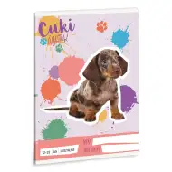 Ars Una: Srčkani harlekin jazbečar A/5 zvezek z vodoravnimi črtami za 3. razred 12-32