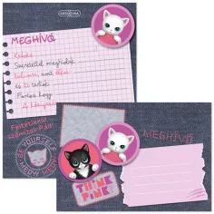 Ars Una: Think Pink - komplet 10 vabil z motivom mačk s priloženimi ovojnicami