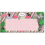 Ars Una: Think Pink enostranski, dvostranski urnik z mačko