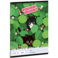 Ars Una: Think pink zvezek z mačko, brez črt, A/5, 20-32