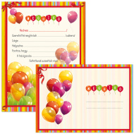 Ars Una: Vesel 10-delni komplet vabil z baloni s kuverto