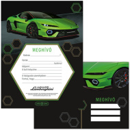 Ars Una: Zeleni 10-delni komplet vabil z motivom Lamborghinija z ovojnicami