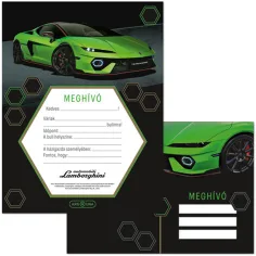 Ars Una: Zeleni 10-delni komplet vabil z motivom Lamborghinija z ovojnicami
