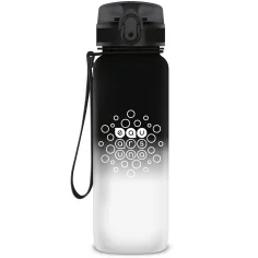 Ars Una: bidon brez BPA, z barvnim prelivom, mat - 800 ml - črno-bela