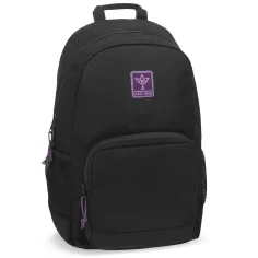 Ars Una: dekliški črno-vijoličen Cordura šolski nahrbtnik AU-14 32x51x25cm