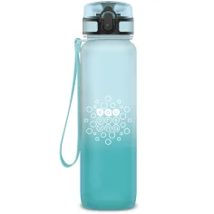 Ars Una: motivacijska steklenica brez BPA z barvnim prelivom, matna - 1000 ml - Ice
