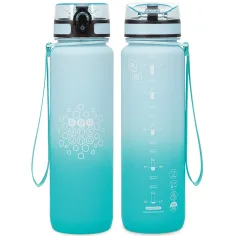 Ars Una: motivacijska steklenica brez BPA z barvnim prelivom, matna - 1000 ml - Ice slika 2