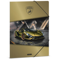 Ars Una: rumena mapa Lamborghini z elastiko, format A4