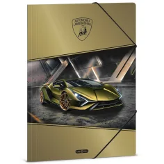Ars Una: rumena mapa Lamborghini z elastiko, format A4