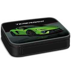 Ars Una: zelena peresnica z motivom Lamborghini, večnadstropna, 15,5x22,5x4,5 cm