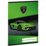 Ars Una: zeleni zvezek za domače naloge z motivom Lamborghini, 38 listov, A5