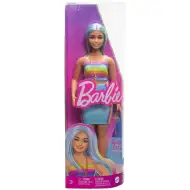Barbie: Fashionista stil lutka v pisani črtasti obleki - Mattel
