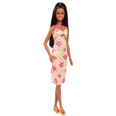Barbie: Fashionista stilska lutka v karirani, cvetlični obleki - Mattel slika 2