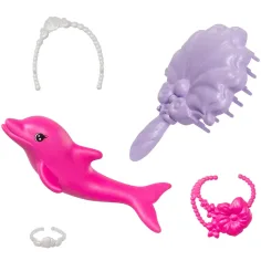 Barbie: Lutka z menjajočo se barvo repa z dodatki - Mattel slika 6