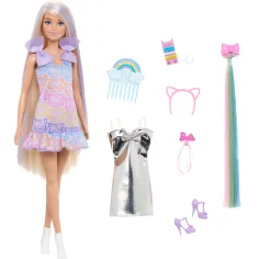 Barbie lutka v obleki z mačko, modni prameni, igralni komplet – Mattel slika 3