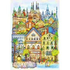 Barcelona ob polnoči, 1000-delni Premium Plus kakovostni puzzle - Trefl slika 2