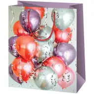 Barviti baloni velika darilna vrečka 27x14x33cm