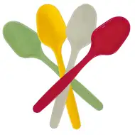 Barvne večkrat uporabne žlice – komplet 8 kosov