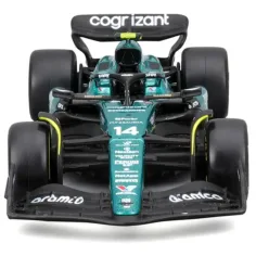 Bburago: Aston Martin AMR23 F1 dirkalnik kovinski avtomodel 1/43 (Fernando Alonso #14) slika 3