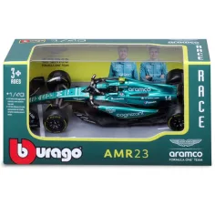 Bburago: Aston Martin AMR23 F1 dirkalnik kovinski avtomodel 1/43 (Fernando Alonso #14) slika 4