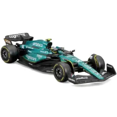 Bburago: Aston Martin AMR23 F1 dirkalnik kovinski avtomodel 1/43 (Fernando Alonso #14, različica s čelado) slika 2