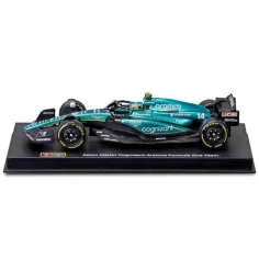 Bburago: Aston Martin AMR23 F1 dirkalnik kovinski avtomodel 1/43 (Fernando Alonso #14, različica s čelado) slika 3