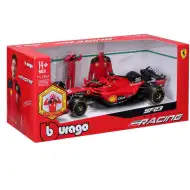 Bburago: Ferrari SF23 F1 dirkalni avtomobil kovinski model z voznikom 1/24 (Charles Leclerc #16)