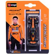 Bburago: McLaren MCL39 Norris F1 (2025) kovinski model dirkalnega avtomobila v merilu 1:64 (Lando Norris #4)