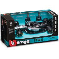 Bburago: Mercedes-AMG Petronas F1 W16 Russell F1 dirkalnik, kovinski model avtomobila 1/43 (George Russell #63)