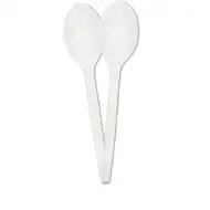 Bela reciklabilna žlica, set 10 kosov