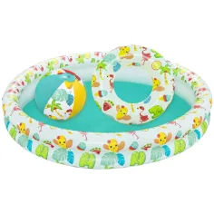 Bestway: Beachtastic napihljiv otroški bazen 3 v 1 komplet Ø 122 x 20 cm