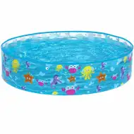 Bestway: Napolnitev in zabava Sijoče morje, trdno stenski bazen z morskimi živalmi, Ø 122 x 25 cm