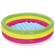 Bestway: Swim Squad™ pisan napihljiv plitek bazen s tremi obroči Ø 102 x 25 cm