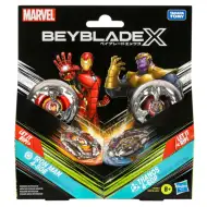 Beyblade X Marvel Collab: Iron Man vs. Thanos 4-80B X Venom 4-60B igralni set - Hasbro