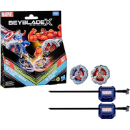 Beyblade X Marvel sodelovanje Kapitan Amerika proti Rdečemu Hulku komplet vrtiljakov – Hasbro