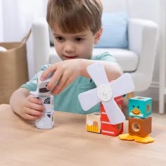 Blockables: Kmečki prijatelji — lesena gradbena igra - Melissa & Doug slika 3